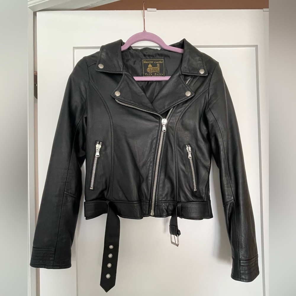 Authentic Italian leather jacket from Massimo Leather in Florence